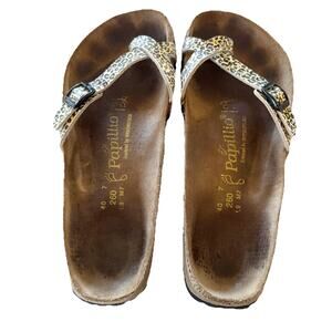 Birkenstock Papillo Women 40/9 Piazza Leopard Cheetah Print Sandals